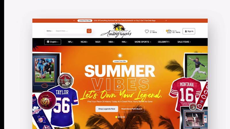 Cover image for Homepage design for palm beach