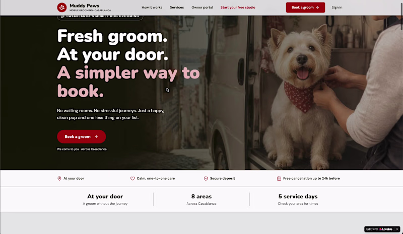 Cover image for Muddy Paws: a booking engine