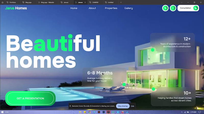 Cover image for Jarus Homes real estate redesign.