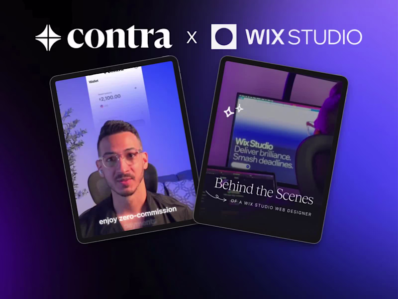 Cover image for Contra x Wix Studio Reels as a Partner Creator