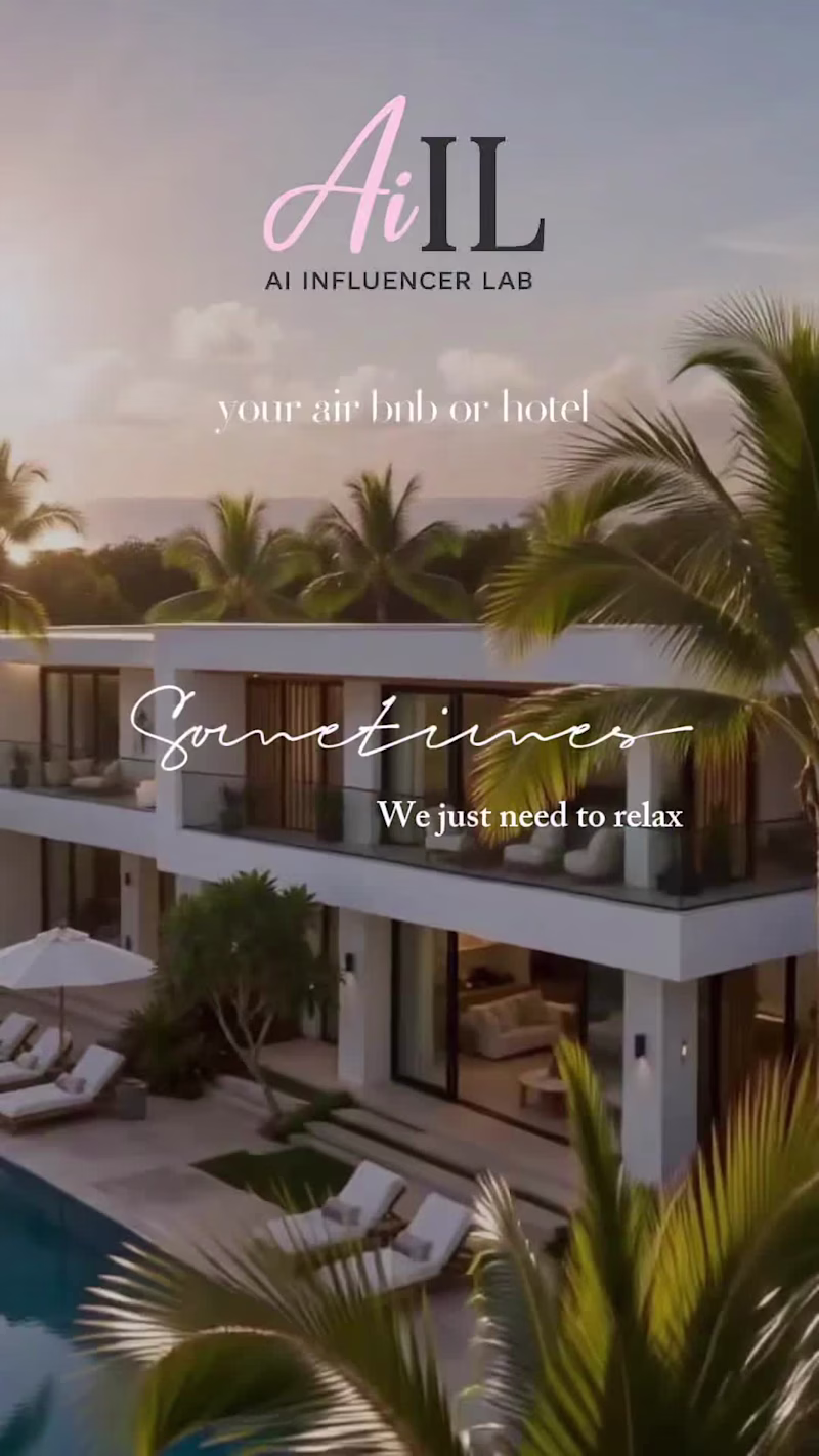 Cover image for Ai visuals generated from still imafes, for your hotel or Ai...