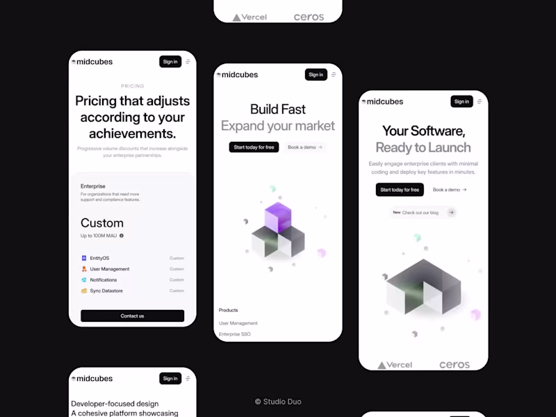 Cover image for Midcube Saas Framer Website
