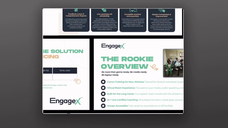 Cover image for Sport Enterprise Pitch Deck - EngageX 