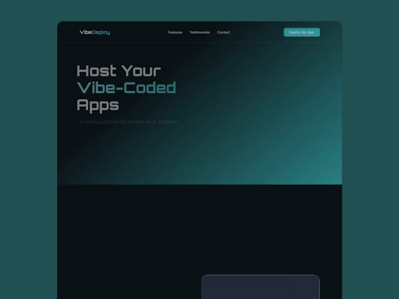 Cover image for VibeDeploy - Full Website Redesign