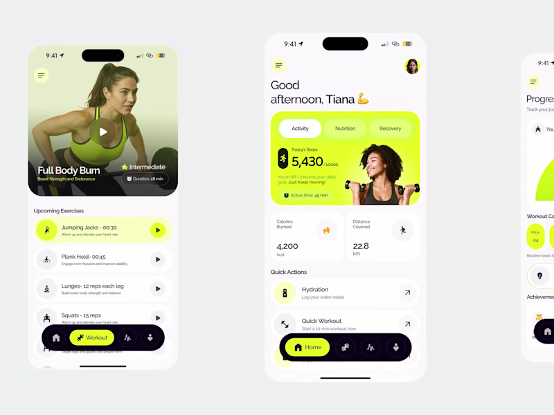 Cover image for Bloomfit - Fitness Tracker App UI/UX Design