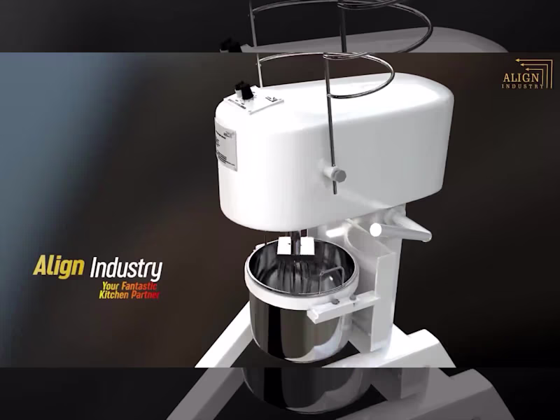 Cover image for Industrial Dough Mixer 3D Animation