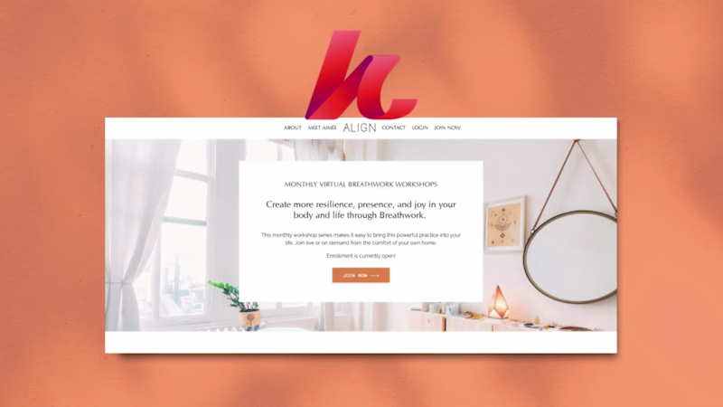 Cover image for Breathwork Coach Kajabi Website for Aimée Derbes