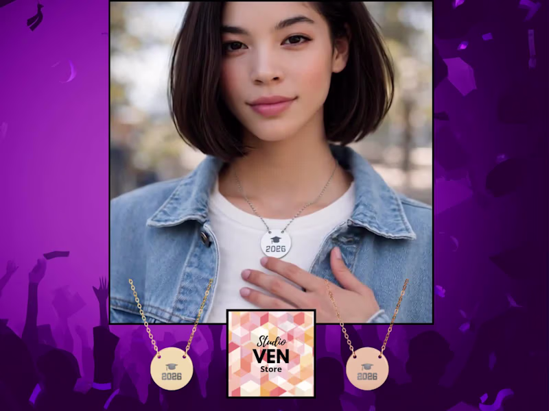 Cover image for Custom laser-engraved graduation necklace from