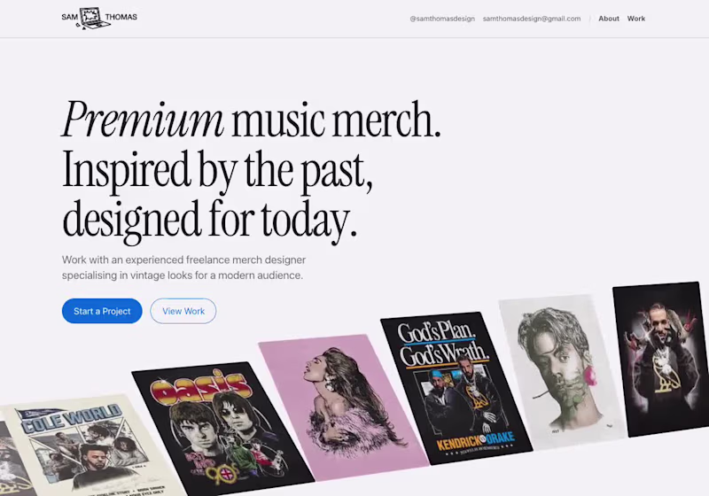 Cover image for Minimalist Website Design for Sam Thomas
