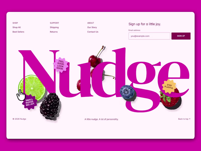 Cover image for Just created a playful footer