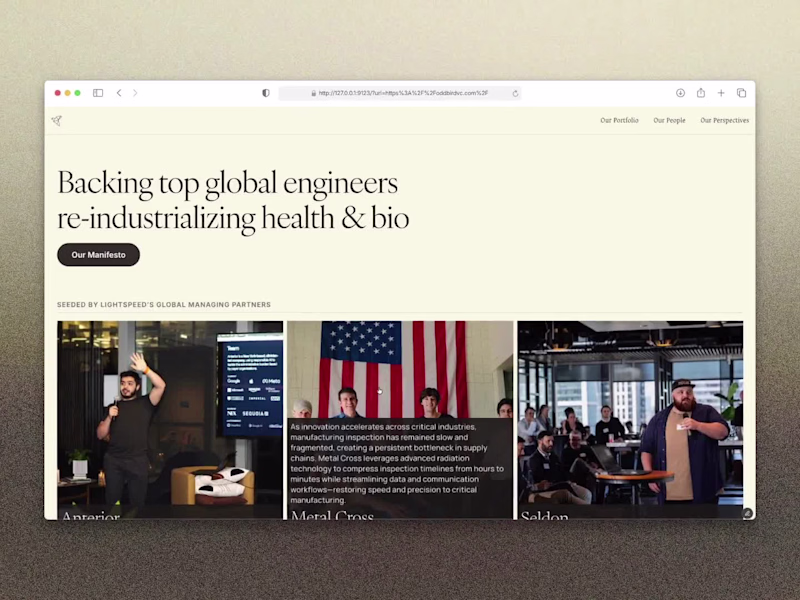 Cover image for SEO-Ready and Responsive Redesign for Odd Bird VC