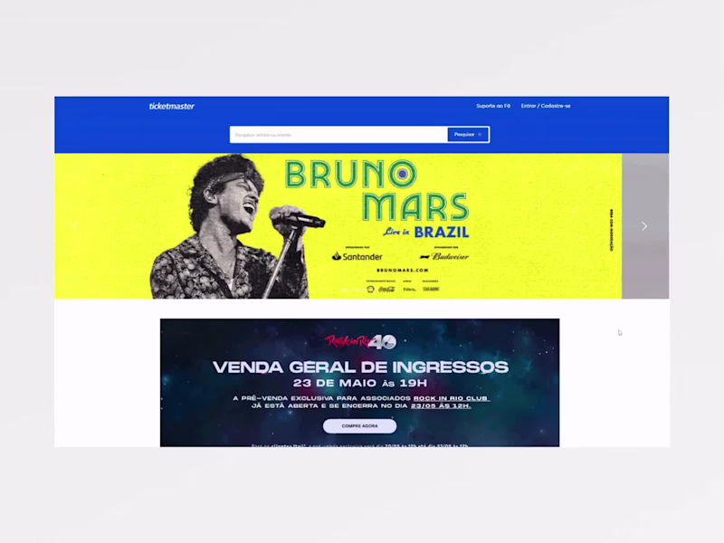 Cover image for Redesigned the Ticketmaster homepage from