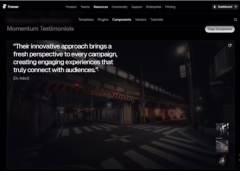 Cover image for I made this testimonial component
