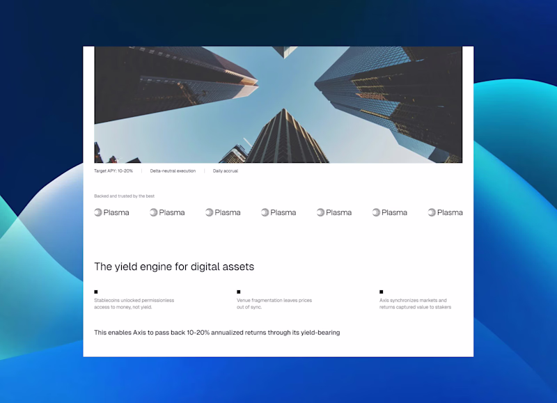 Cover image for Axis — Landing Page.