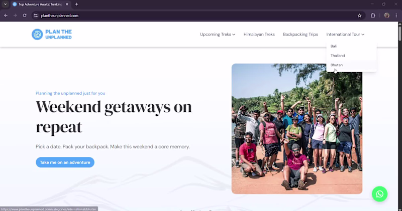 Cover image for Teamed up with Plan the Unplanned, a trek company for a full...