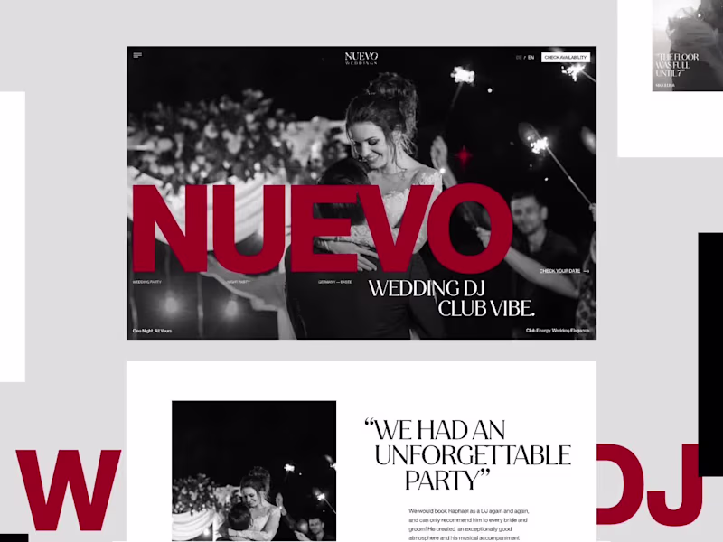 Cover image for Nuevo Weddings Website Redesign