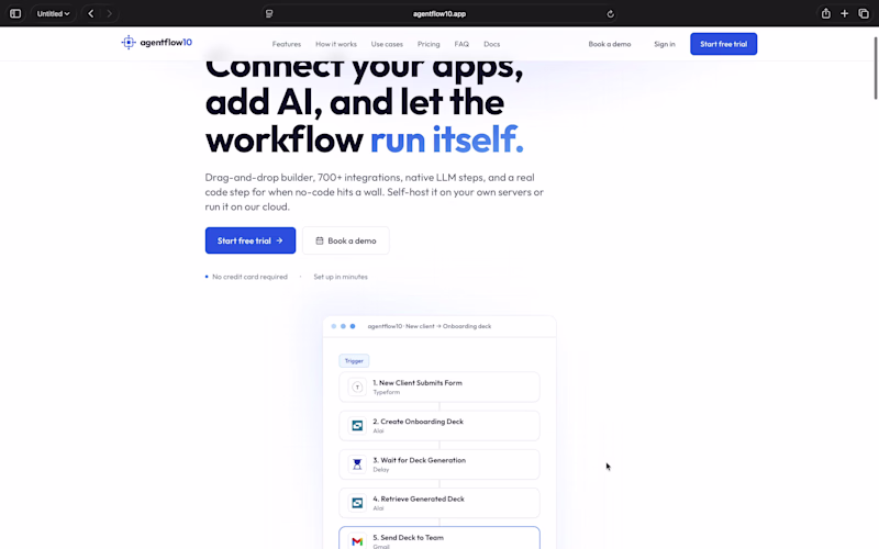 Cover image for AgentFlow10 — AI Agent &