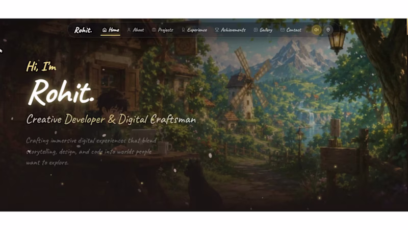 Cover image for Built an immersive fantasy portfolio