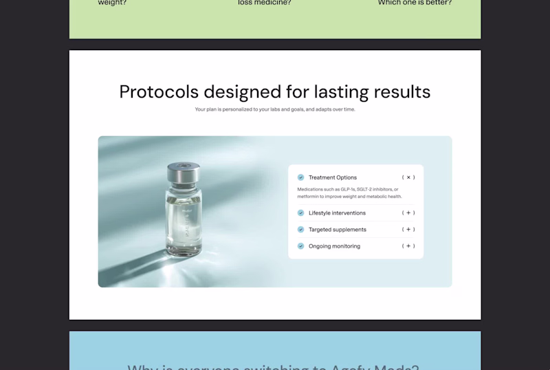 Cover image for Agefy - Healthcare Website Design for Longevity