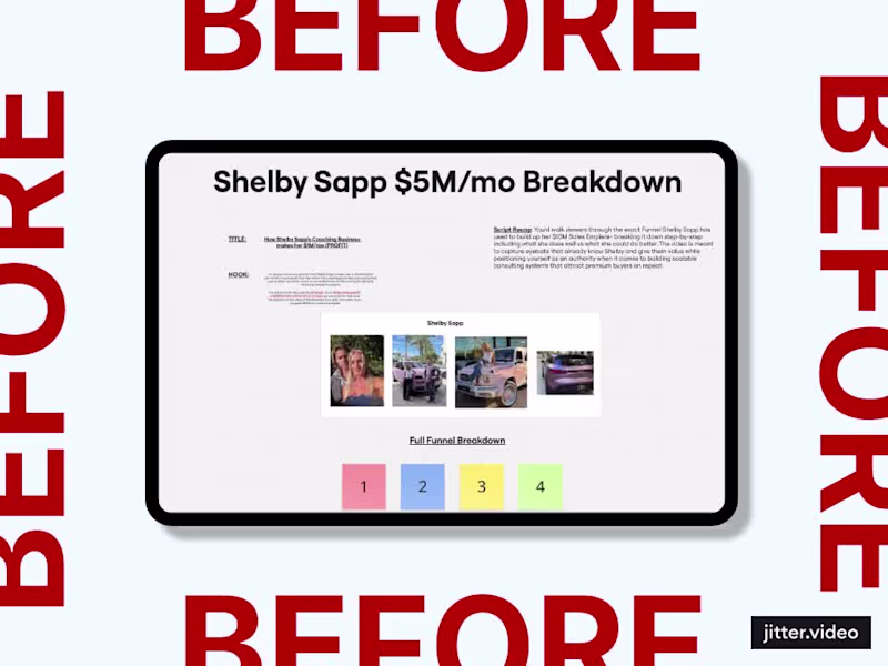 Cover image for Draft 1 & Moodboard for Shelby Sapp's $5M/month Funnel