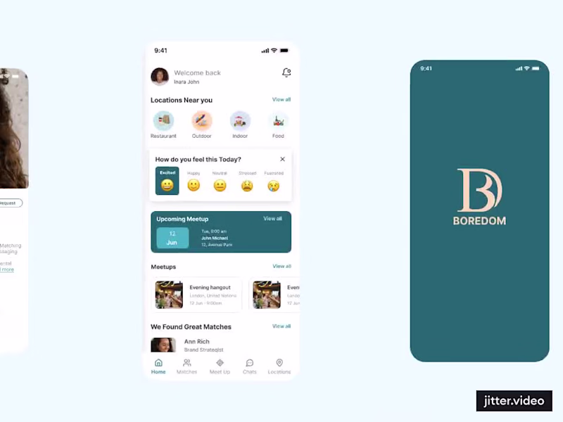 Cover image for Boredom – Designed a Social Connection Mobile App 