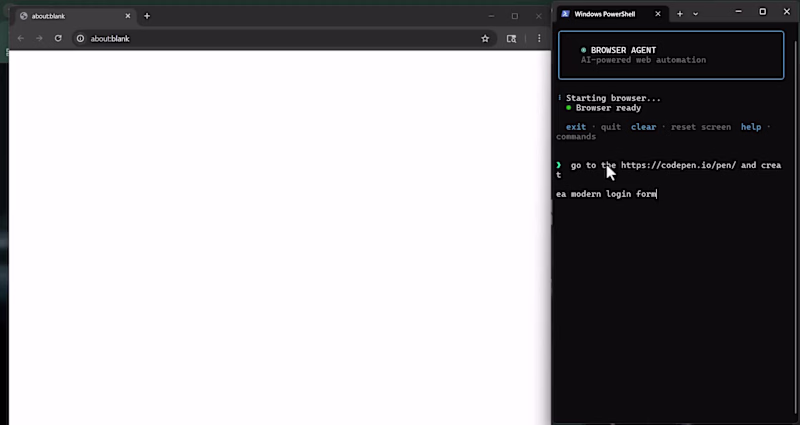 Cover image for Browser Agent
AI-powered browser automation with