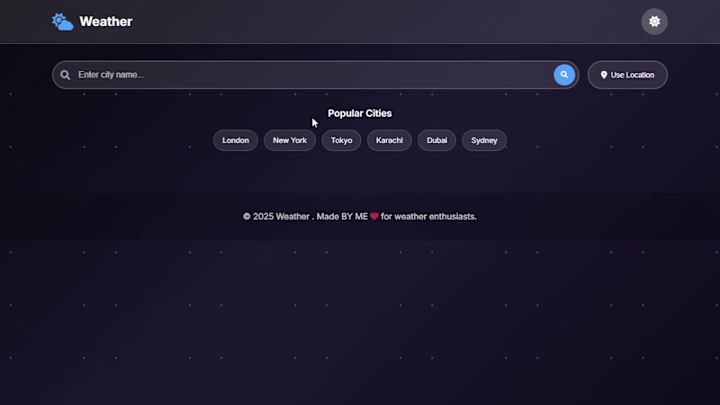 Cover image for Built a Weather App using
