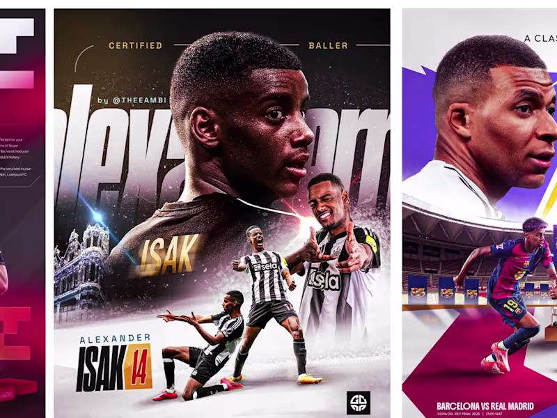 Cover image for Football Design Highlights – Posters & Social Graphics