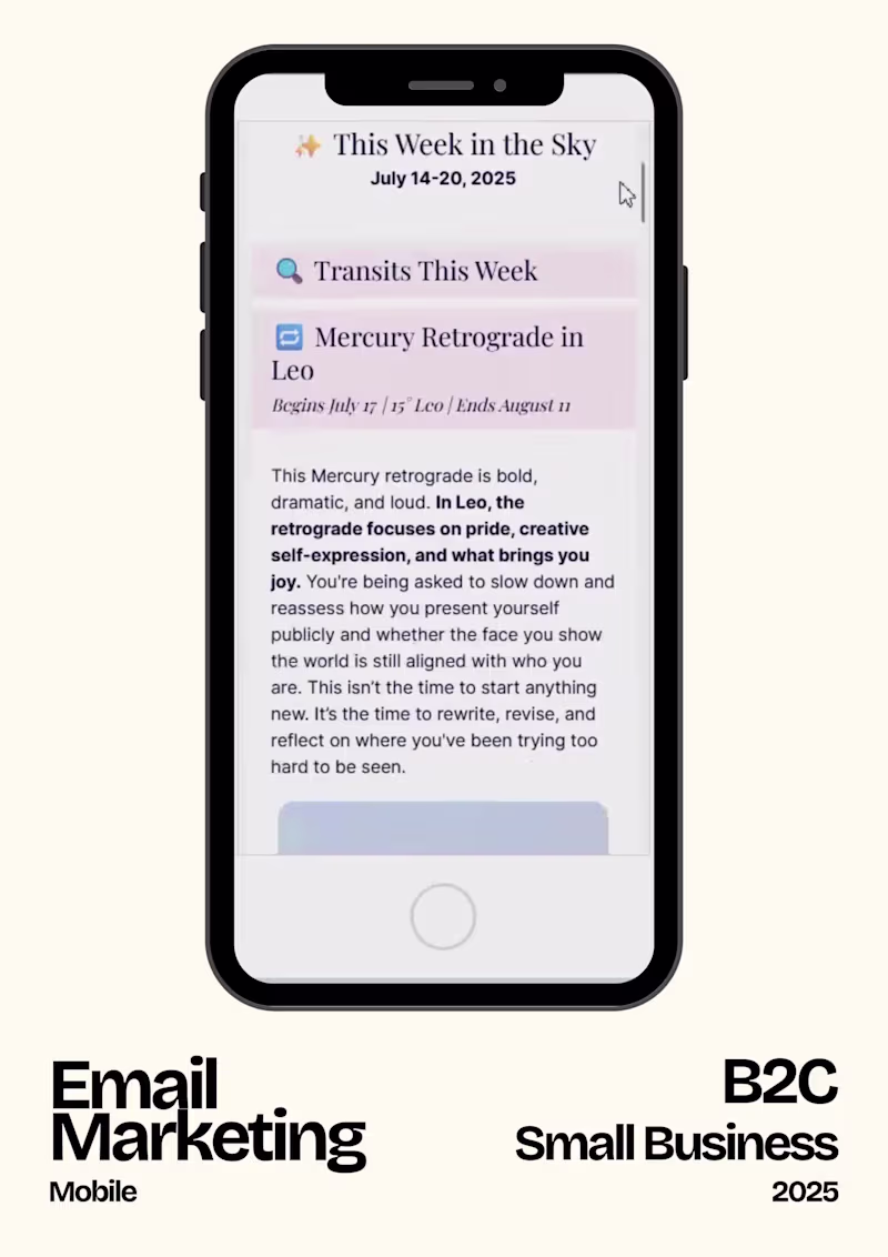 Cover image for Email Marketing: Mobile Friendly | B2C Small Business