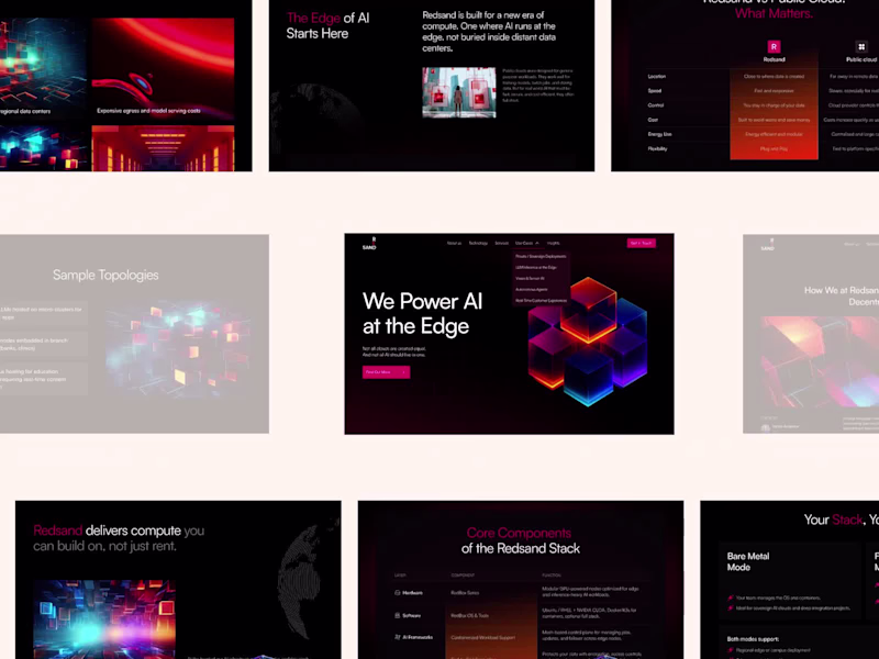 Cover image for AI System For Enterprise Agents Website & Webflow | Redsand 