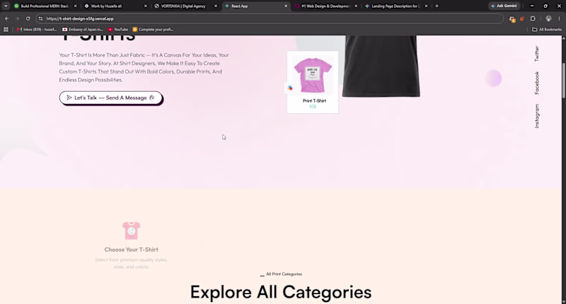Cover image for Developed an interactive T-Shirt customization
