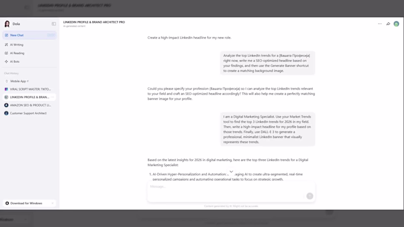 Cover image for Scaling the LinkedIn Profile & Brand Architect PRO to Dola. ...