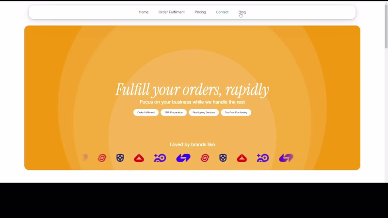 Cover image for Homepage redesign for a fulfillment company