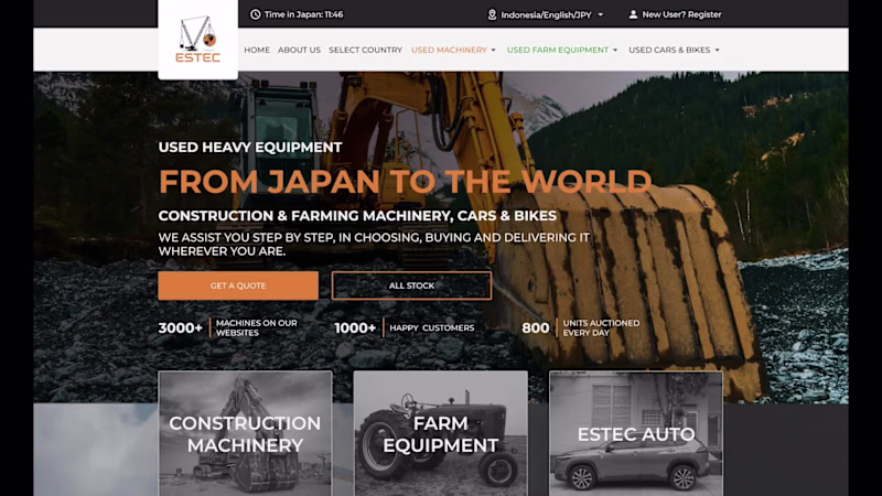 Cover image for Modern homepage redesign for ESTEC Trade with a cleaner layo...