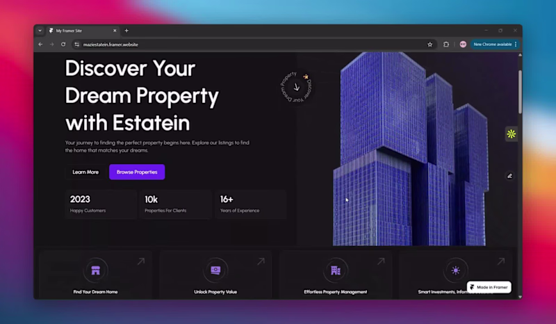 Cover image for Real Estate Platform Development with Framer and Custom Code