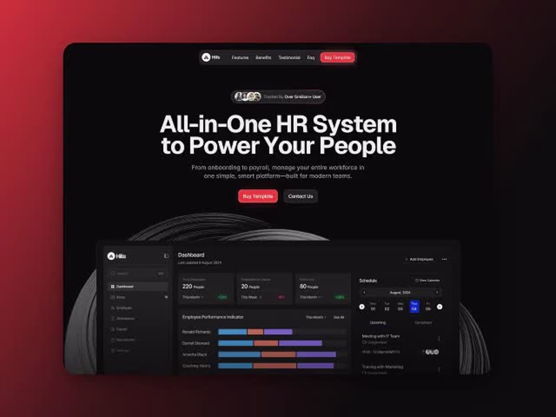 Cover image for Hills HR Landing Page Design and Development