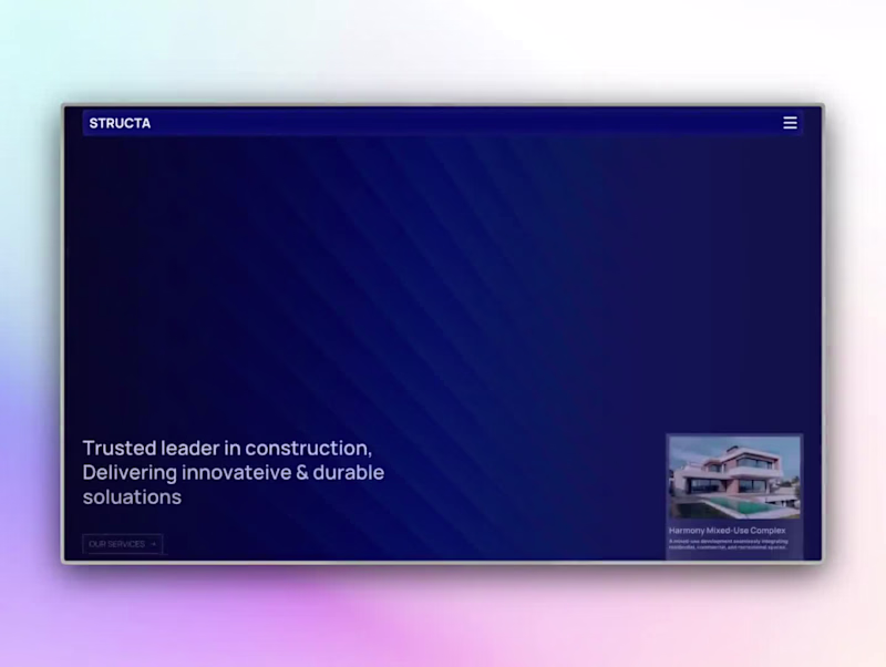 Cover image for STRUCTA – Modern Construction Company Framer Website