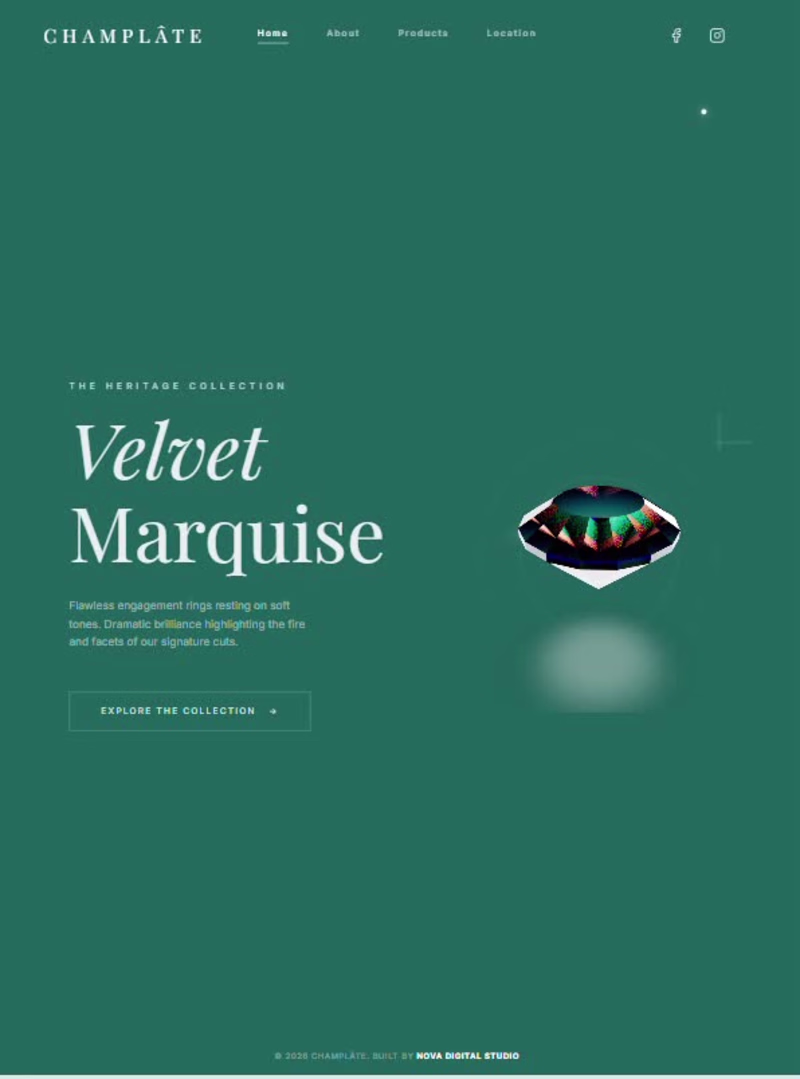 Cover image for Champläte | Luxury Jewelry Website Concept