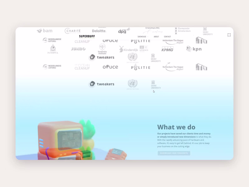 Cover image for Superbuff, interactive Spline scenes in Webflow