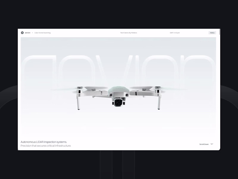 Cover image for Lidar Drone Scanning, 3D Scroll Website