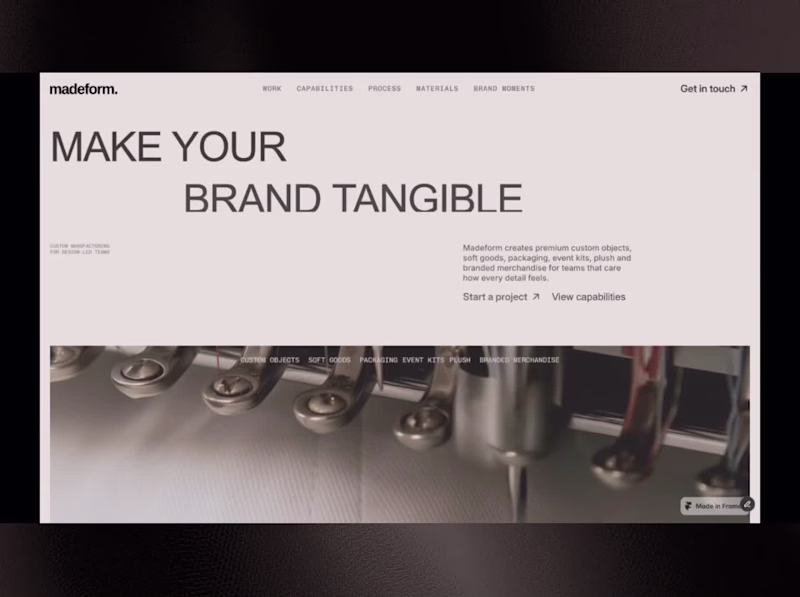 Cover image for Madeform — Custom Production Studio Website