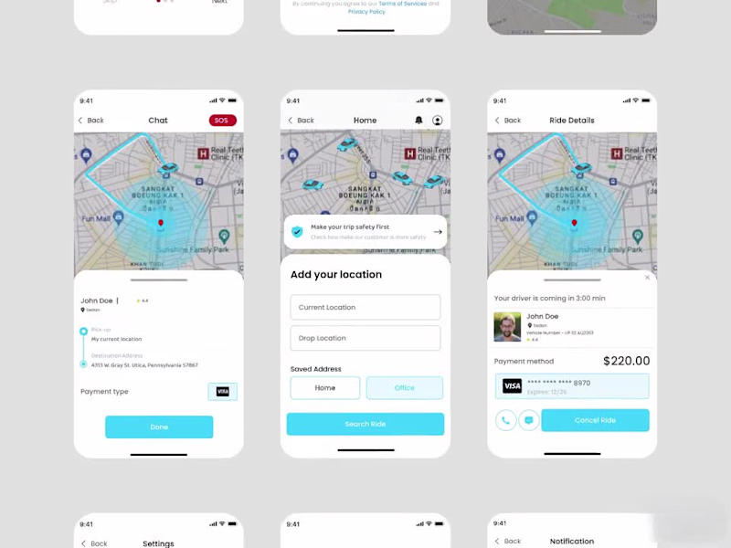 Cover image for Rovia Ride-Hailing App UI/UX Design 