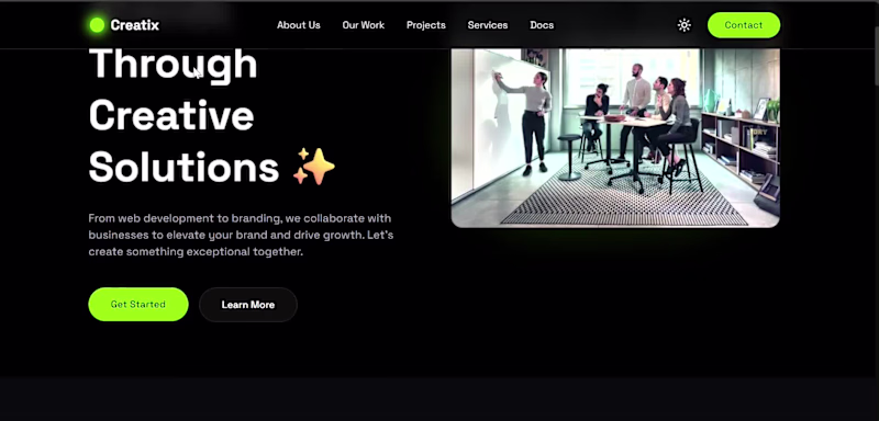Cover image for Creatix web - landingPage🚀