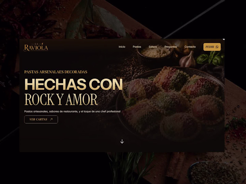 Cover image for La Raviola: Artisan Pasta Brand Landing Page