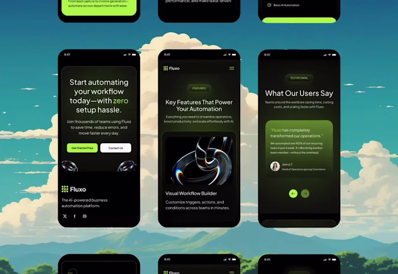Cover image for AI Automation Landing Page — Responsive UI/UX Design