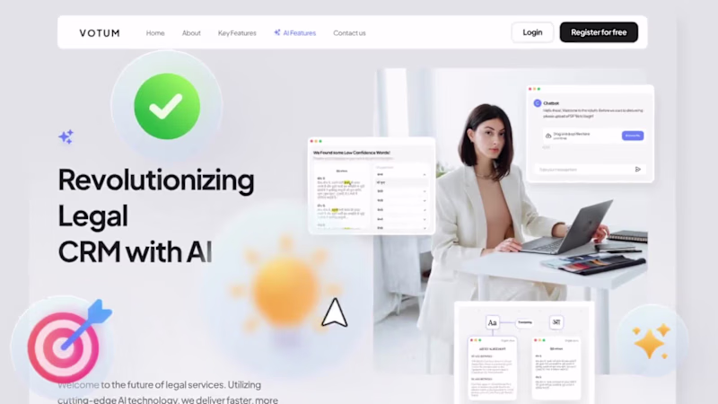 Cover image for Votum - AI for Legal Landing Page