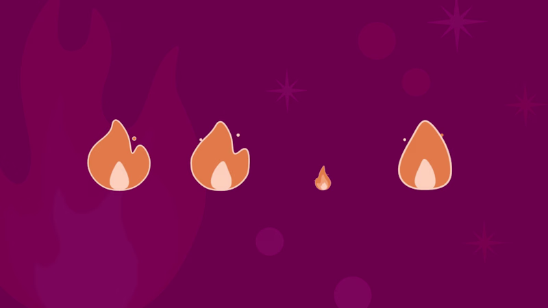 Cover image for Flame Dance | Rive animations that ignite every achievement