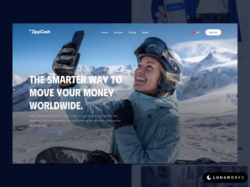 Cover image for ZippCash Landing Page Design