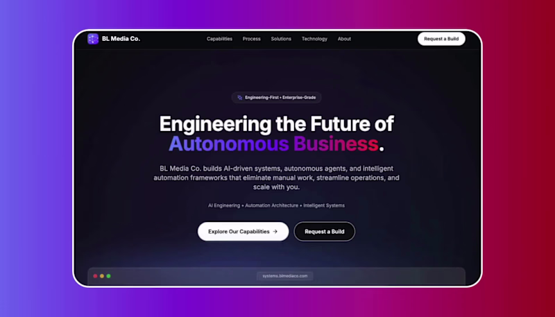 Cover image for AI-Powered Website and Automated Intake System for BL Media Co