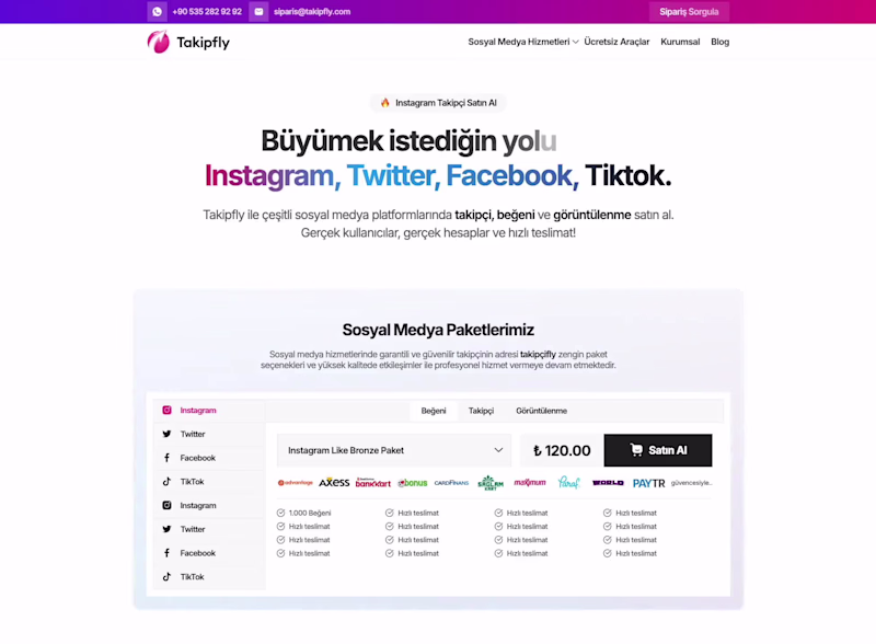 Cover image for Takipfly | Social Media Services